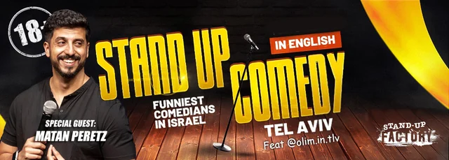 Stand-up comedy in English with special guest Matan Peretz, featuring Olim in TLV